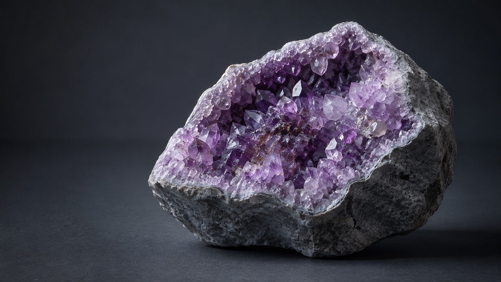 Raw amethyst stone in lavender and violet mineral tones
