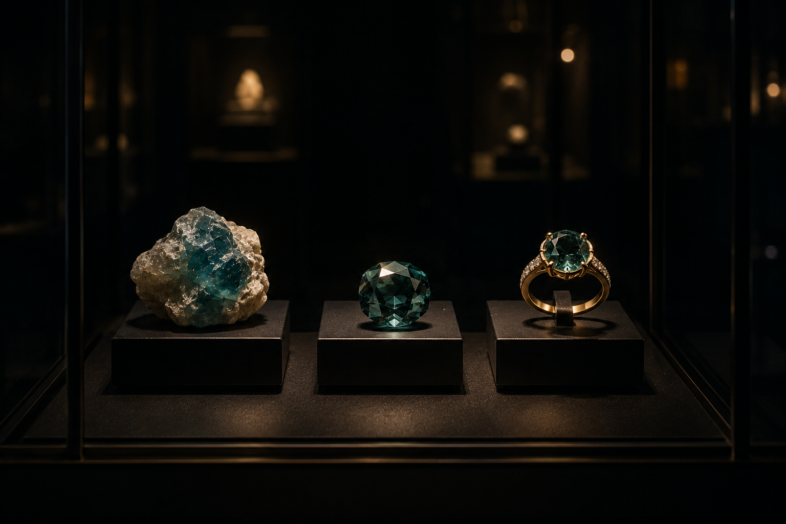 Symbolic natural stone jewelry arranged for a guide to stone meanings