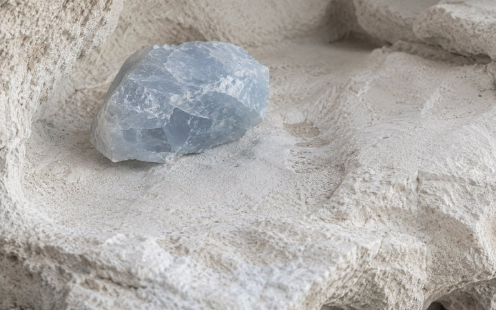 Blue Calcite stone image for the L&H Atelier Stone Library jewelry guide
