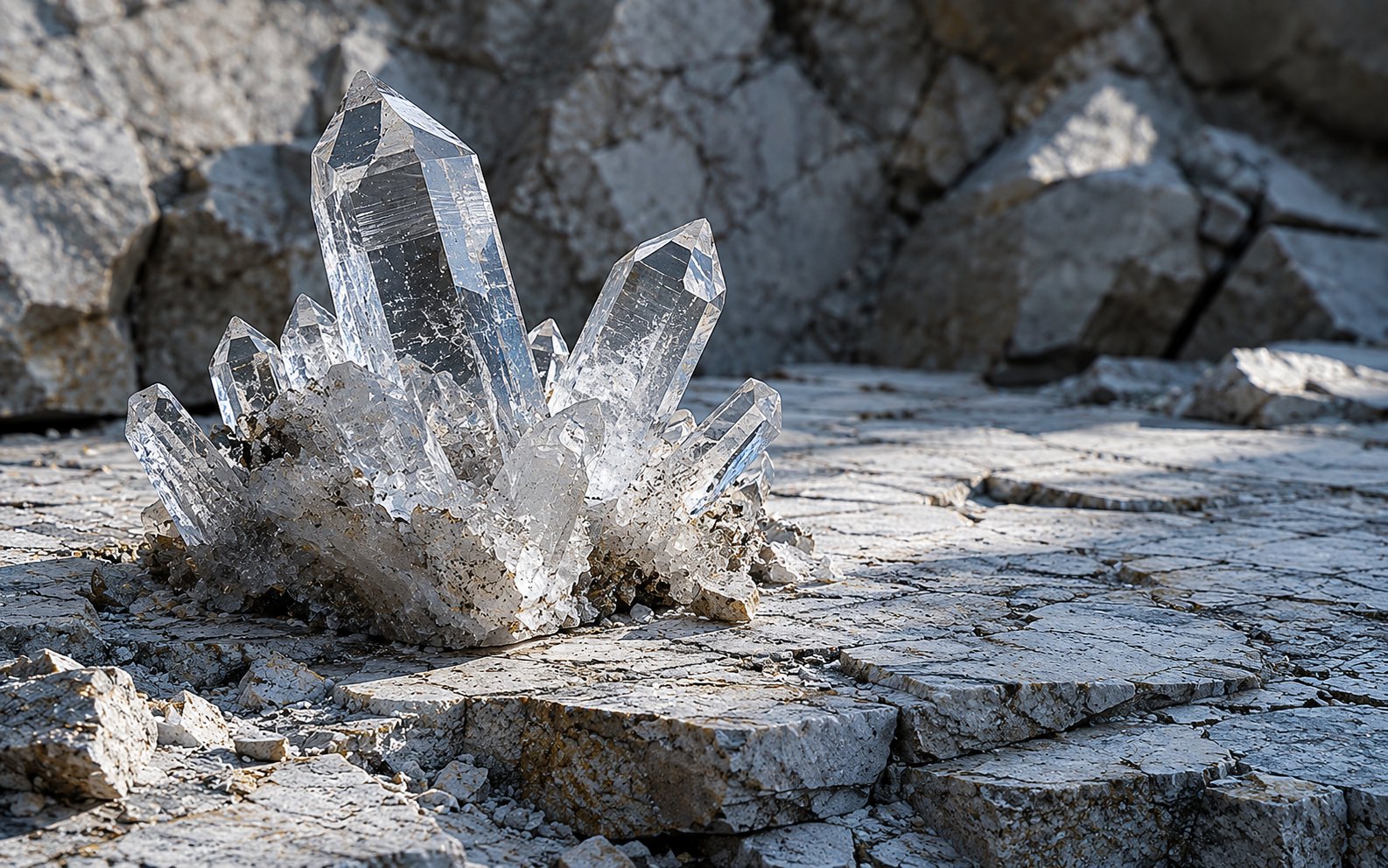 Clear Quartz stone image for the L&H Atelier Stone Library jewelry guide