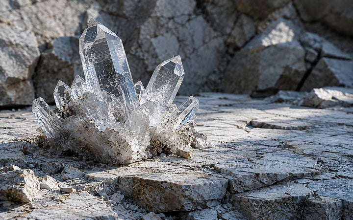 Clear Quartz stone image for the L&H Atelier Stone Library jewelry guide