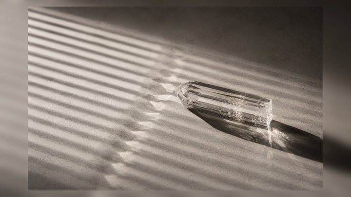 Danburite raw stone editorial image for the L&H Atelier Stone Library