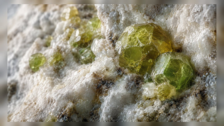Grossular Garnet raw stone editorial image for the L&H Atelier Stone Library