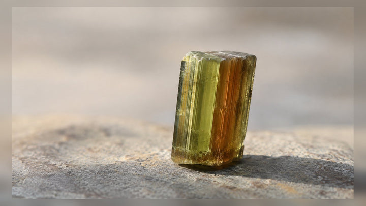Kornerupine raw stone editorial image for the L&H Atelier Stone Library