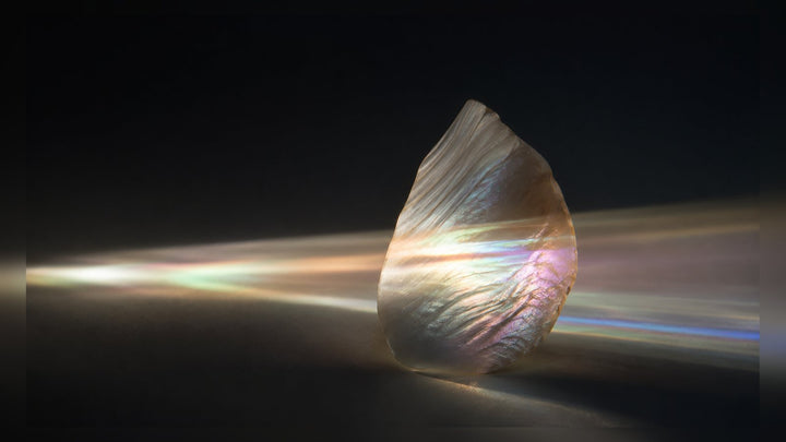 Mother of Pearl raw stone editorial image for the L&H Atelier Stone Library