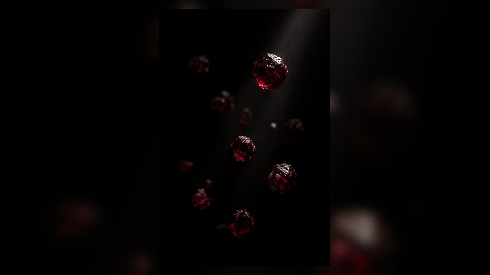 Pyrope Garnet raw stone editorial image for the L&H Atelier Stone Library