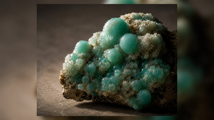 Smithsonite raw stone editorial image for the L&H Atelier Stone Library